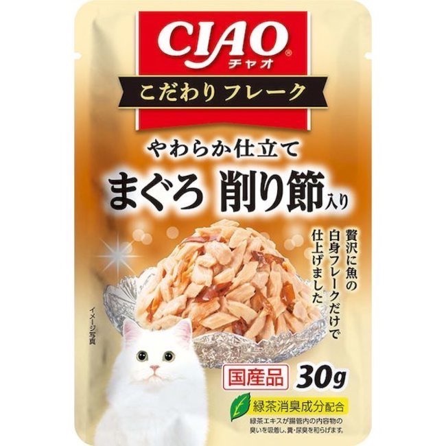 CIAO 極致餐包系列 CIAO餐包 30g 貓餐包 幼貓 全齡貓 奢華系列 干貝 鮭魚 柴魚片-規格圖2