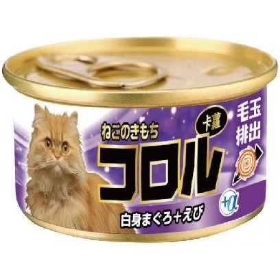 コロル卡蘿貓罐 毛球控制配方 80g 卡蘿化毛 貓罐頭 寵物食品 寵物罐頭 全齡貓-規格圖3