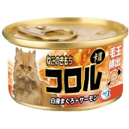 コロル卡蘿貓罐 毛球控制配方 80g 卡蘿化毛 貓罐頭 寵物食品 寵物罐頭 全齡貓-規格圖3