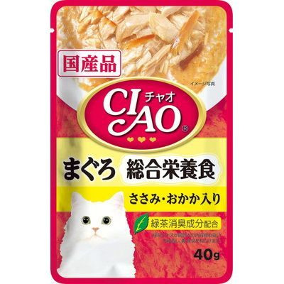 CIAO 巧餐包 CIAO餐包 40g 貓餐包 幼貓 全齡貓 奢華系列 鮪魚 干貝 鮭魚 柴魚片-規格圖2