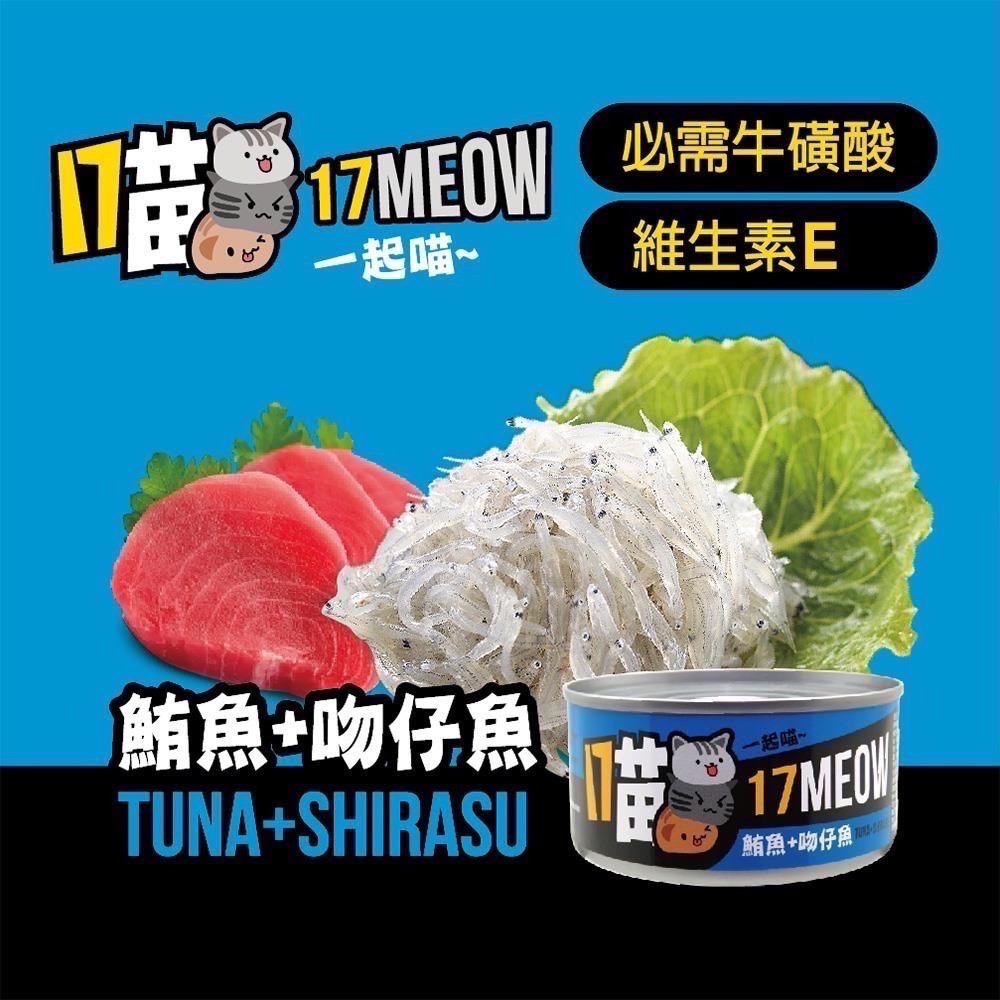 17喵貓罐 170g 貓咪罐頭 貓罐頭 寵物罐頭 貓湯罐 寵物食品 副食罐 補水罐-規格圖2