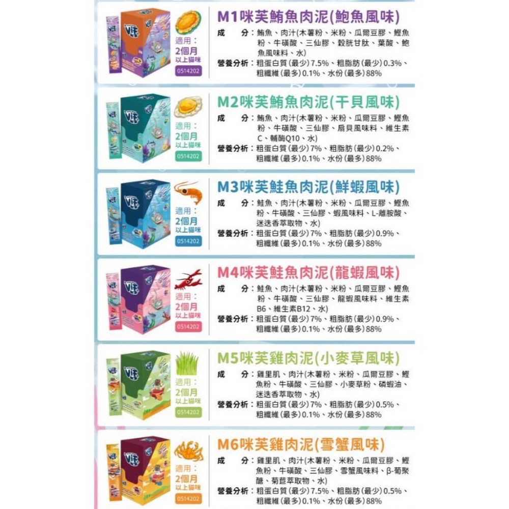 Vif 咪芙 綿綿絲滑肉泥 貓肉泥 15g 六種口味 全齡貓 寵物零食 寵物肉泥 鮪魚 鮭魚 雞肉-細節圖2