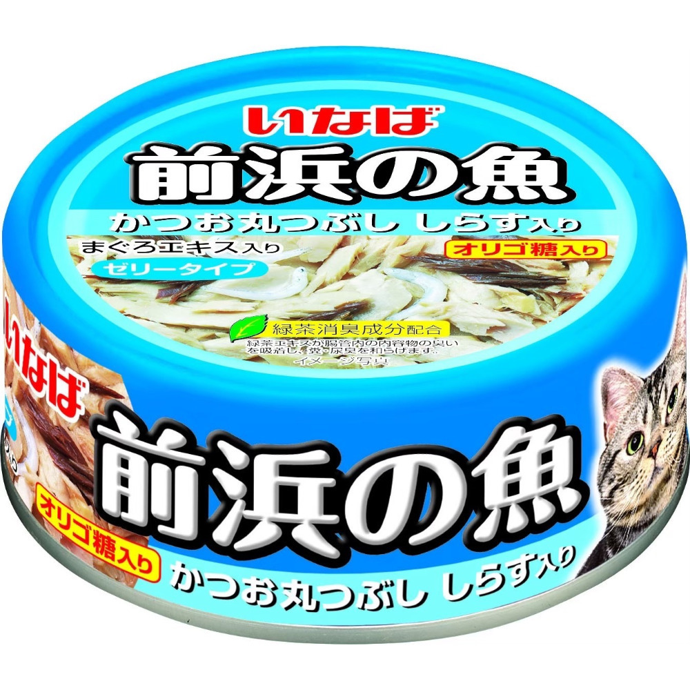 CIAO 前濱鰹魚罐 前浜の魚 貓副食罐 貓罐頭 寵物食品 鰹魚 鮪魚 吻仔魚 小魚乾-規格圖4