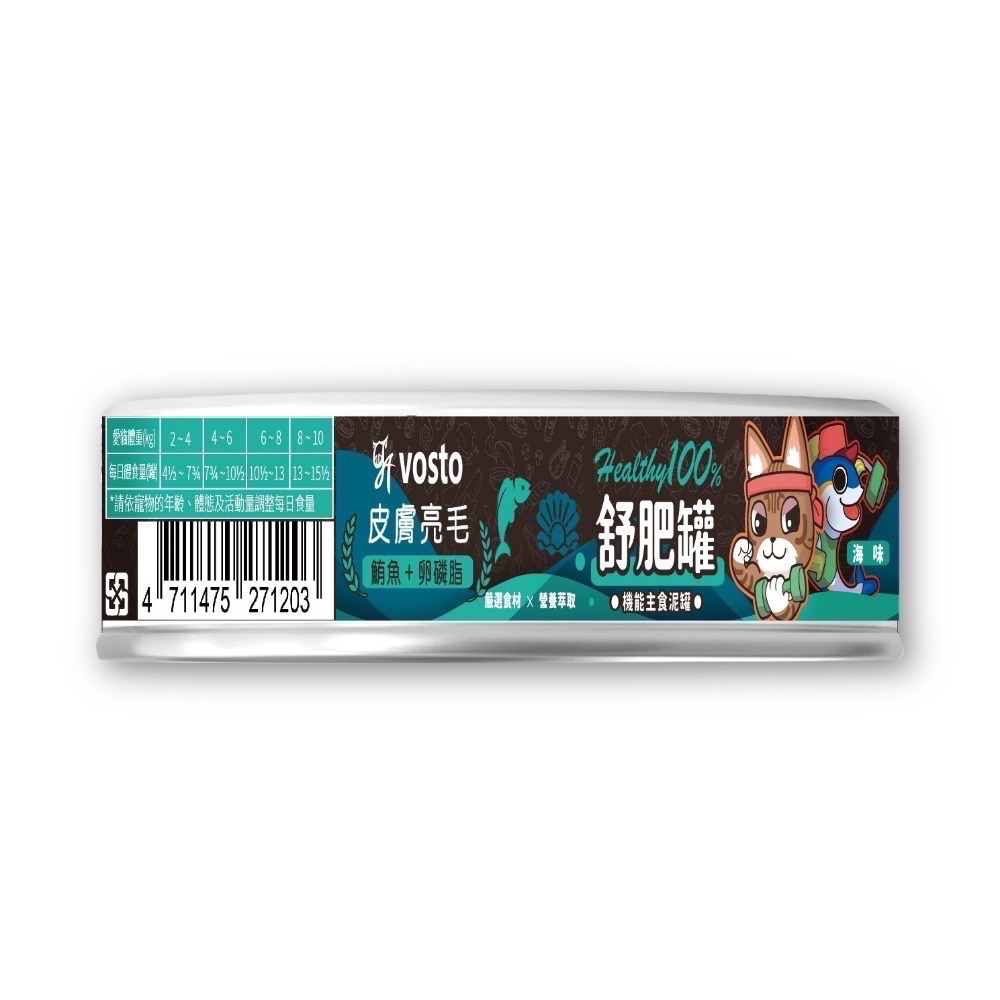 Vosto 舒肥罐 50g 主食泥罐 貓罐頭 主食罐 泥罐 全齡貓 寵物食品 鮪魚 卵磷脂 南瓜-規格圖4