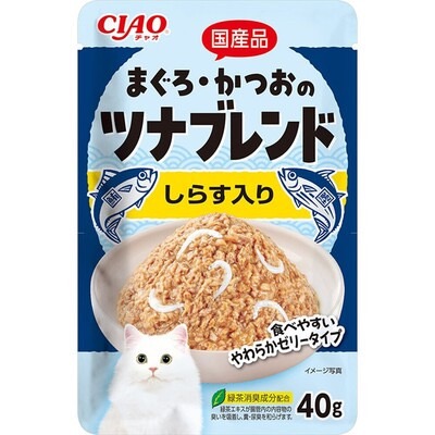 CIAO 嫩雙魚餐包 40g 貓餐包 全齡貓 寵物食品 補水罐 副食餐包 貓罐頭-規格圖2