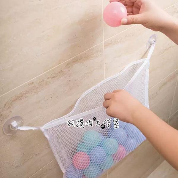【狗撲肉】兒童洗澡戲水玩具收納袋 玩具 收納袋 網袋 收納 娃娃 洗澡 戲水 吸盤 浴室 沐浴 牆壁 網眼 整理袋-細節圖3
