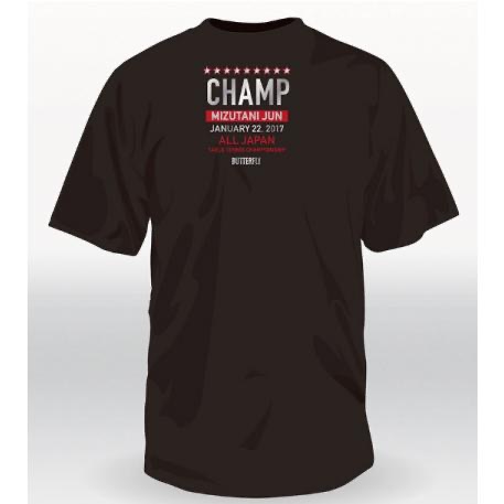 無所不漲~全新正品蝴蝶Butterfly水谷準V9優勝紀念T-shirt-細節圖2