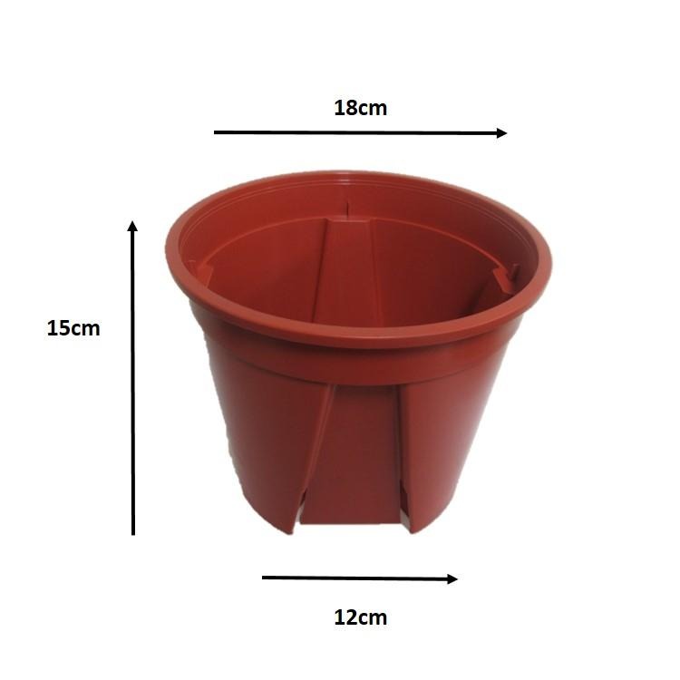 現貨供應台灣製MIT陶紅色6吋控根盆-細節圖2