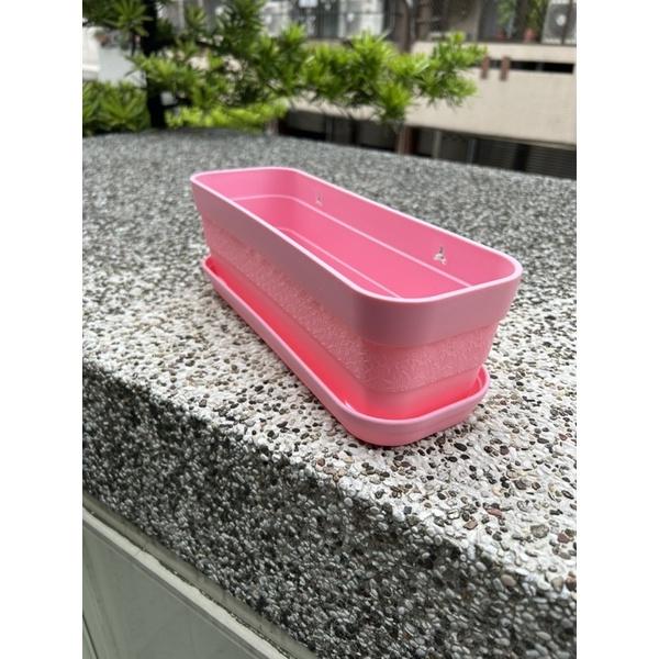MIT台灣製現貨供應 吊掛擺設兩用花槽含底盤/長方盆/含長方形水盤/一尺花槽-細節圖7