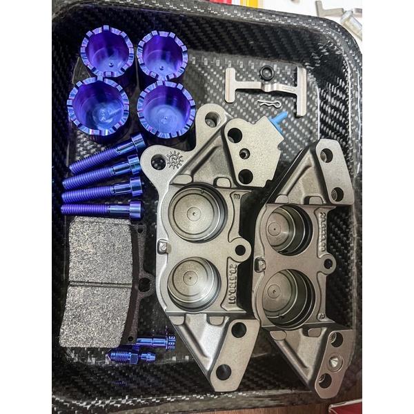 BREMBO 基本對四+鈦合金活塞+鈦合金螺絲+插銷+洩氣螺絲套餐-細節圖3