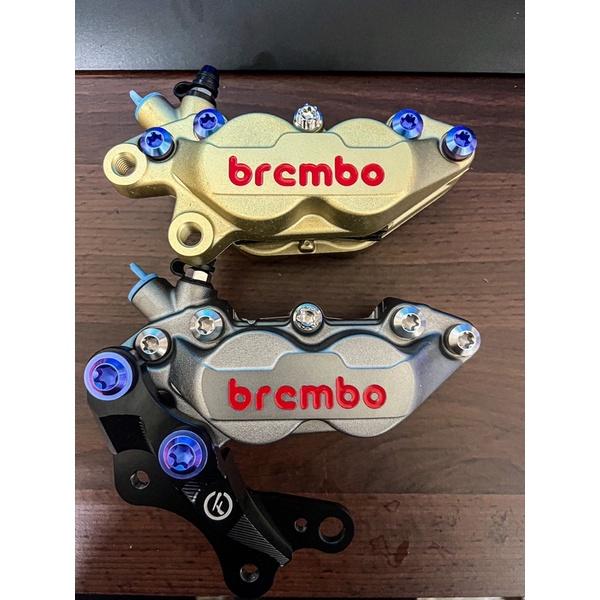 BREMBO 基本對四+鈦合金活塞+鈦合金螺絲+插銷+洩氣螺絲套餐-細節圖6