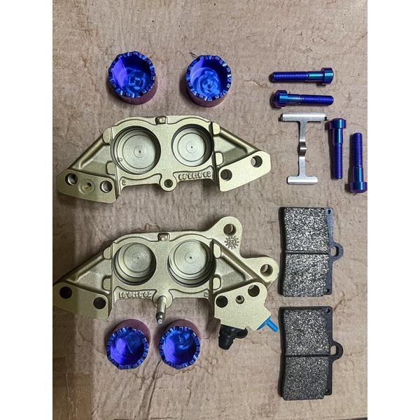 BREMBO 基本對四+鈦合金活塞+鈦合金螺絲+插銷+洩氣螺絲套餐-細節圖7