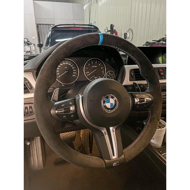 BMW 運動版方向盤，碳纖維方向盤，丁字褲方向盤，F30/f10都可用-細節圖3
