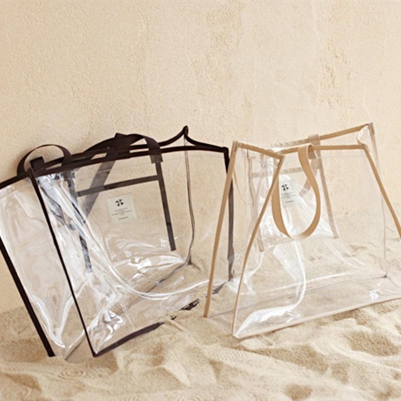 現貨🇹🇼E發票 ins風海灘袋 大提袋 pvc海灘袋-細節圖4