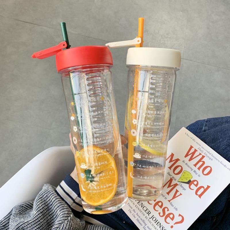 現貨🇹🇼ins網紅水杯 提醒喝水吸管杯 大容量水杯 繽紛水杯-細節圖2