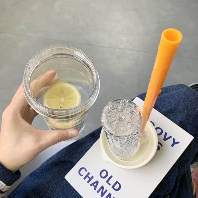 現貨🇹🇼ins網紅水杯 提醒喝水吸管杯 大容量水杯 繽紛水杯-細節圖3