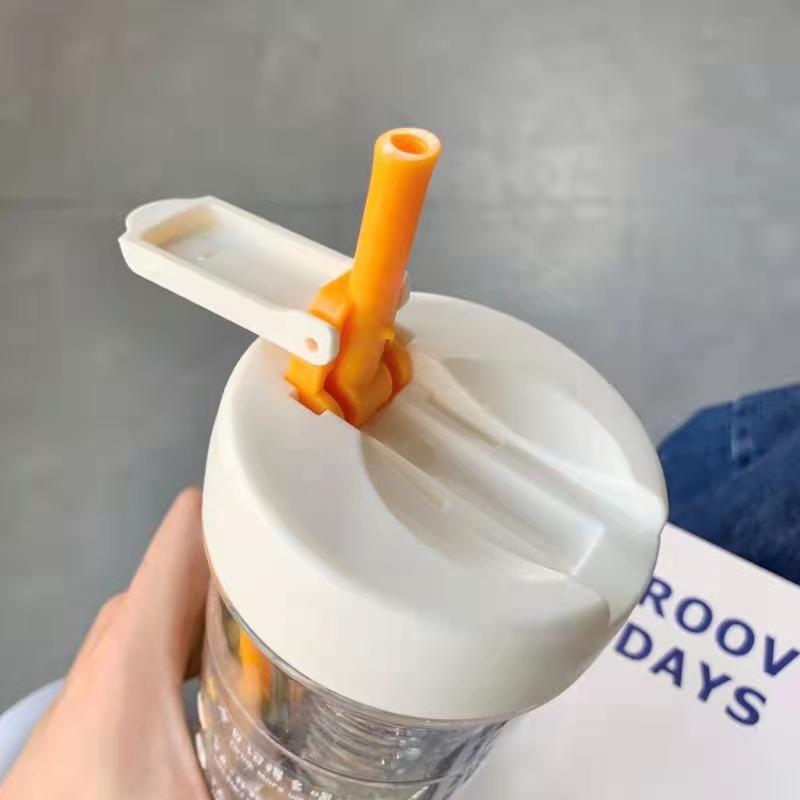 現貨🇹🇼ins網紅水杯 提醒喝水吸管杯 大容量水杯 繽紛水杯-細節圖4