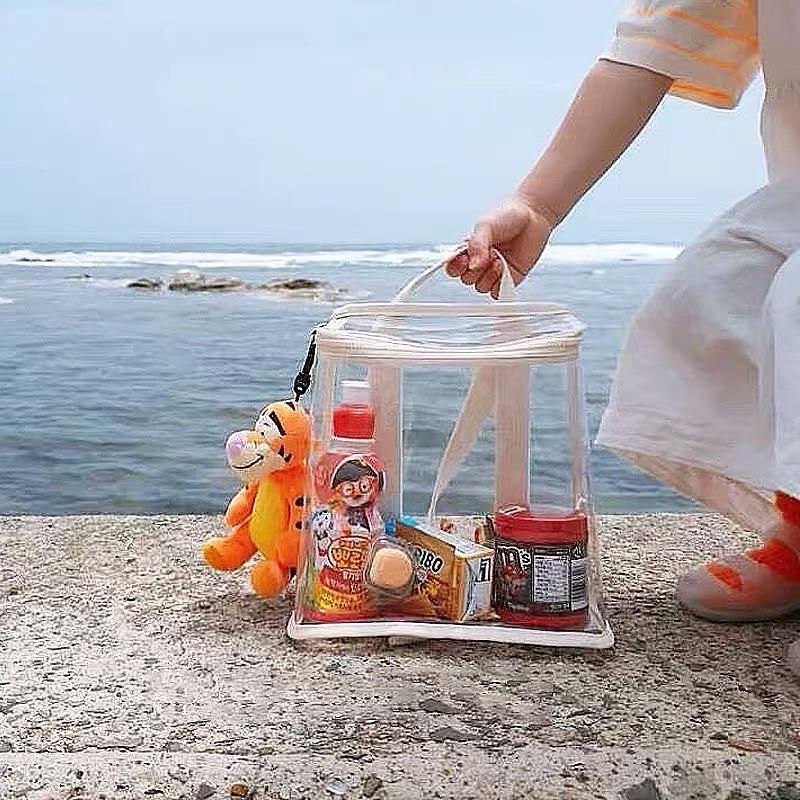 台灣現貨🚀E發票 韓國同步 韓版PVC透明兒童小背包 🎒外出背包-細節圖4