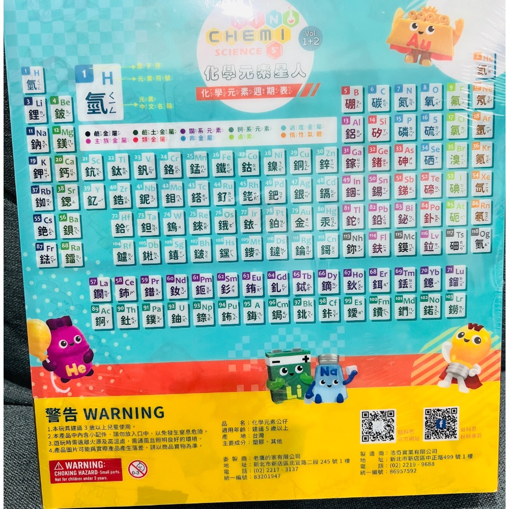 全新未拆 化學元素系列公仔ㄧ+二彈共24隻-細節圖2