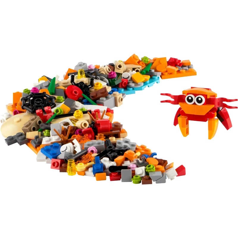 LEGO 樂高 40593 趣味創意12 合1 飛機 帆船 小木屋 螃蟹 無尾熊 獅子 珊瑚礁 燈塔 沙堡-細節圖4