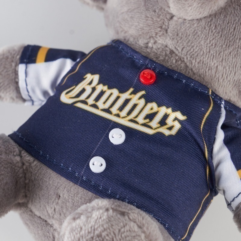 中華職棒 中信兄弟 兄弟🐘 棒球 Eddy小象坐姿娃娃吊飾-細節圖3