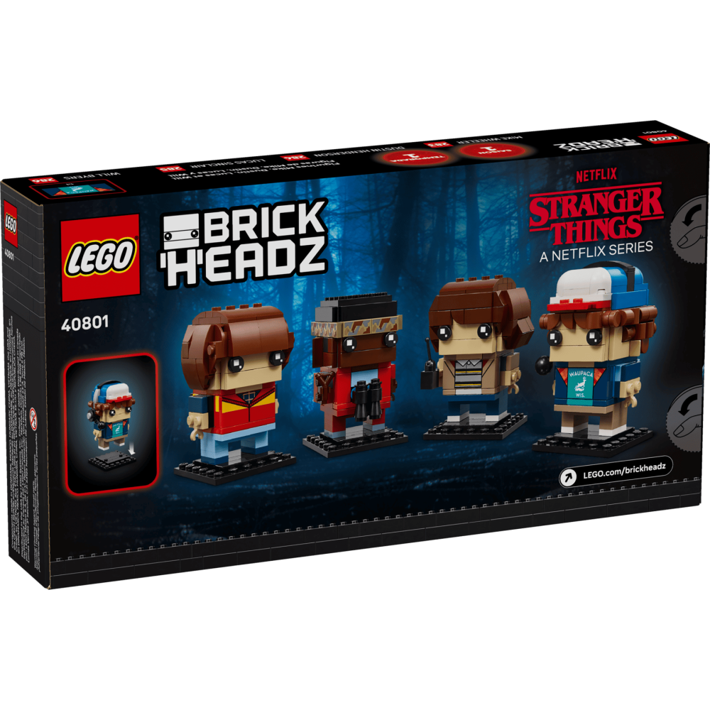 【現貨】 LEGO 樂高 40801 《怪奇物語》 麥克、達斯汀、路卡斯和威爾玩偶 BrickHeadz-細節圖2