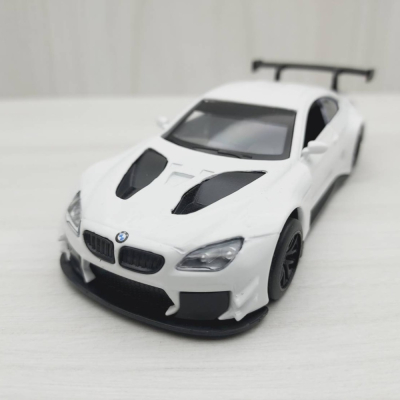 全新盒裝~1:44~寶馬 BMW M6 GT3 合金模型玩具車 白色