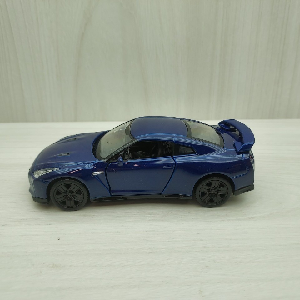 全新盒裝~1:36 ~日產 NISSAN GTR R35 藍色  合金模型車-細節圖2