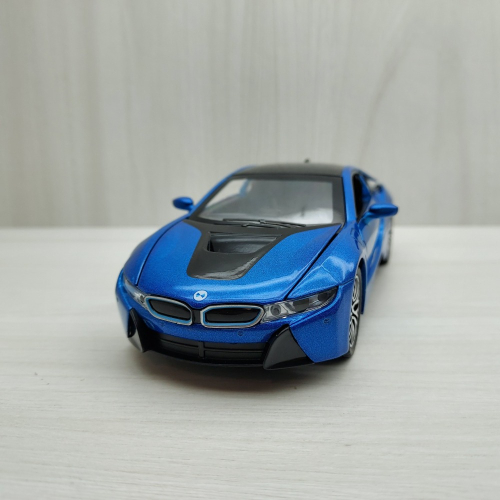 全新盒裝1:32 ~寶馬 BMW i8 藍色 合金 模型車 聲光車 玩具 兒童 禮物 收藏
