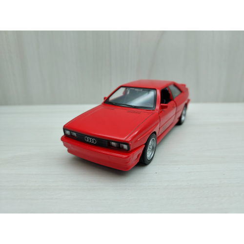 全新盒裝~1:36~奧迪 AUDI Quattro 1980 紅色 合金 模型車 迴力車 玩具 兒童 禮物 收藏 交通
