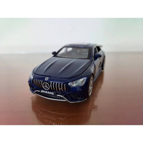 台灣現貨全新盒裝~1:32 ~賓士 BENZ GT63 AMG 藍色合金收藏兒童禮物擺件聲光玩具比例模型交通模型車迴力車