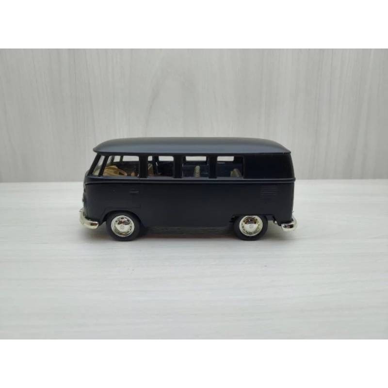 全新盒裝-1:36-福斯廂福型車 1963年Volkswagen Bus T1 消光黑塗裝合金車玩具模型-細節圖3