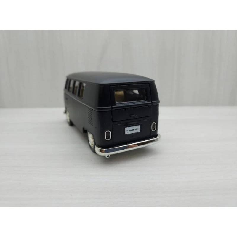 全新盒裝-1:36-福斯廂福型車 1963年Volkswagen Bus T1 消光黑塗裝合金車玩具模型-細節圖5