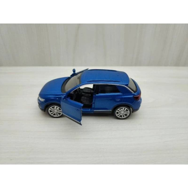 全新盒裝1:36~福斯 T-ROC CRV 藍色 合金汽車模型-細節圖3