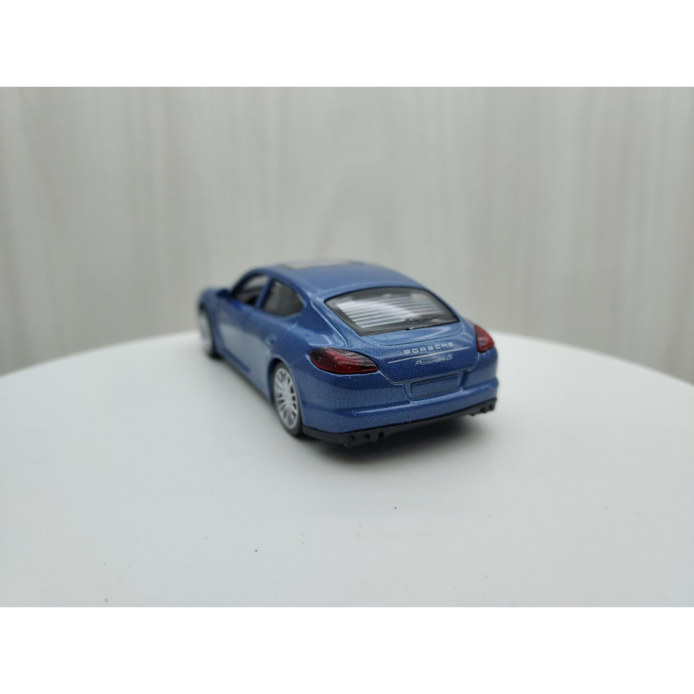 全新盒裝~1:43~保時捷 PANAMERA 紫灰色 合金模型車-細節圖4