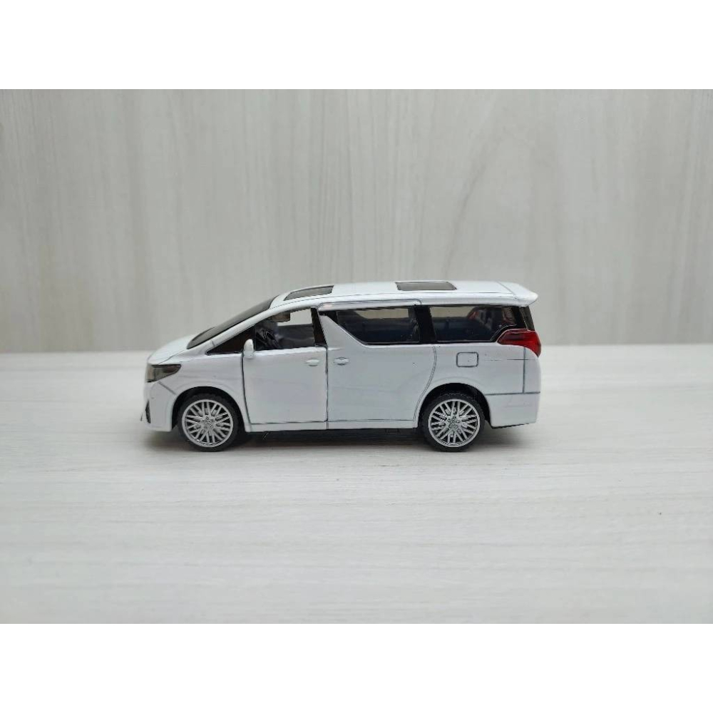 全新盒裝~1:43~豐田 TOYOTA 埃爾法 ALPHARD 合金模型玩具車 白色-細節圖2