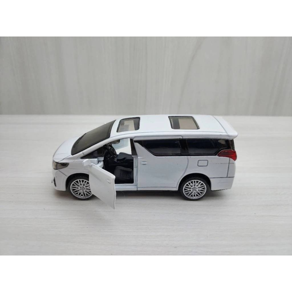 全新盒裝~1:43~豐田 TOYOTA 埃爾法 ALPHARD 合金模型玩具車 白色-細節圖3