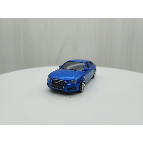 全新盒裝1:64~奧迪 AUDI A5 藍色 黑窗合金滑行車
