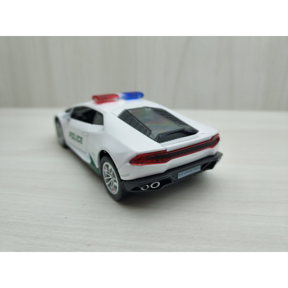 台灣現貨 全新盒裝1:36~藍寶堅尼 警車 Huracan Coupe 颶風 LP610-4 白色 合金 模型車 迴力車-細節圖4