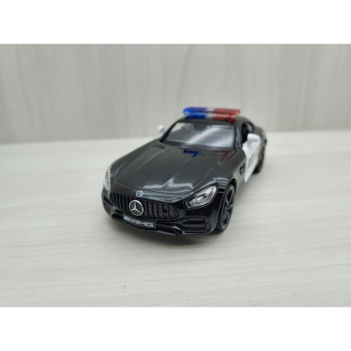 台灣現貨 全新盒裝1:36~賓士 BENZ AMG GT S 警車 黑色 合金 模型車 迴力車 收藏 禮物 玩具