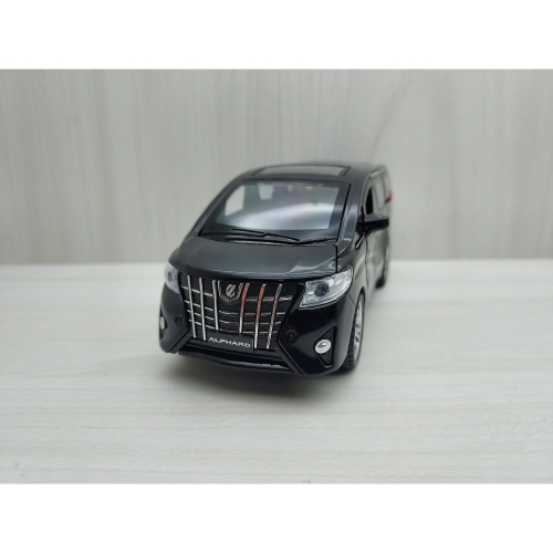 台灣現貨 全新盒裝1:32~豐田 TOYOTA ALPHARD 商務版 黑色 合金 模型車 聲光車 玩具 兒童 禮物 收