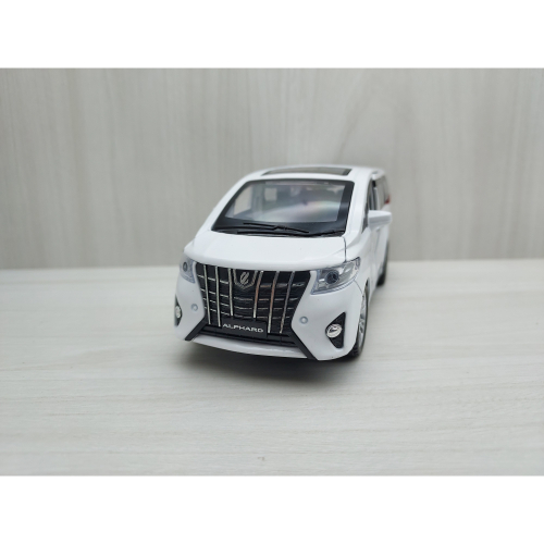 台灣現貨 全新盒裝1:32~豐田 TOYOTA ALPHARD 商務版 白色 合金 模型車 聲光車 玩具 兒童 禮物