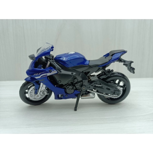 全新盒裝1:18~山葉 YAMAHA YZF-R1 藍色 合金塑膠摩托車