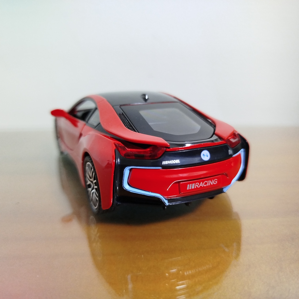 全新盒裝1:32 ~寶馬 BMW i8 紅色 合金 模型車 聲光車-細節圖4