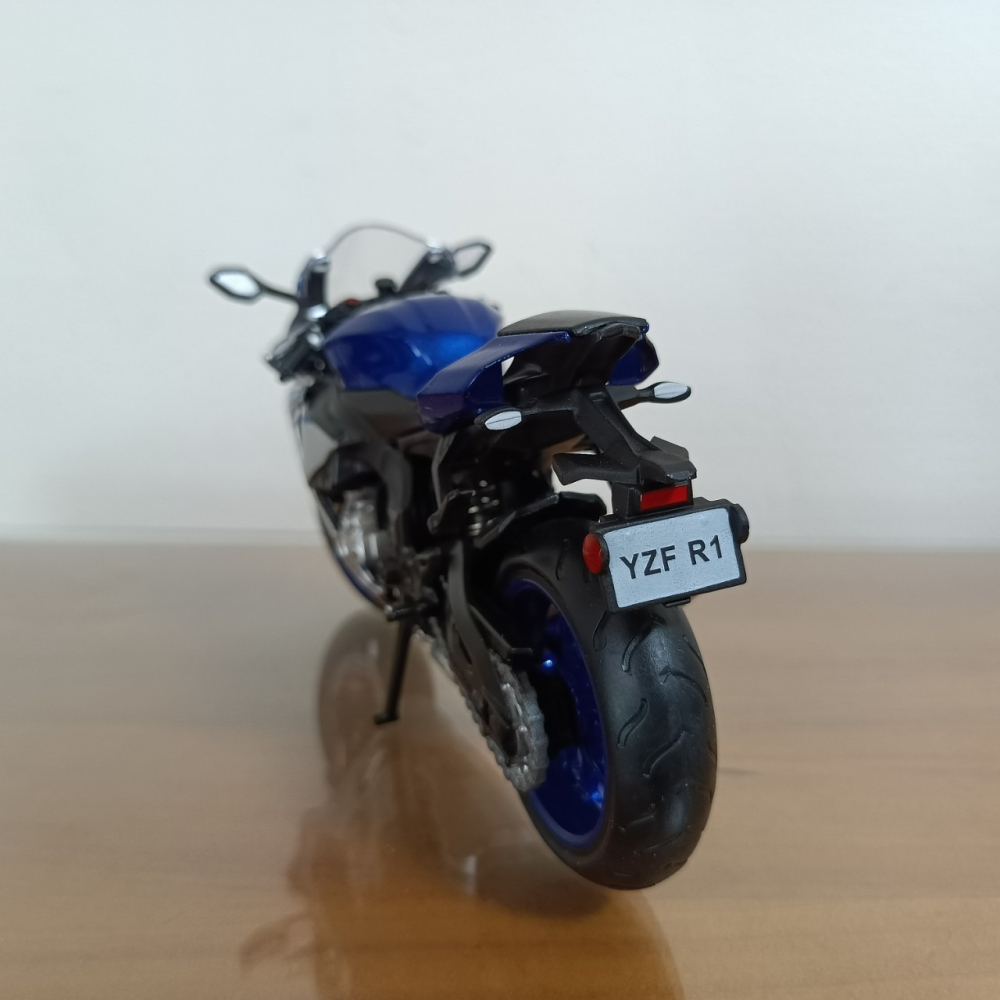 全新盒装現貨~1:12~山葉 YAMAHA YZF-R1 藍色  模型車 玩具 兒童 收藏 重機 摩托車 交通模型-細節圖4