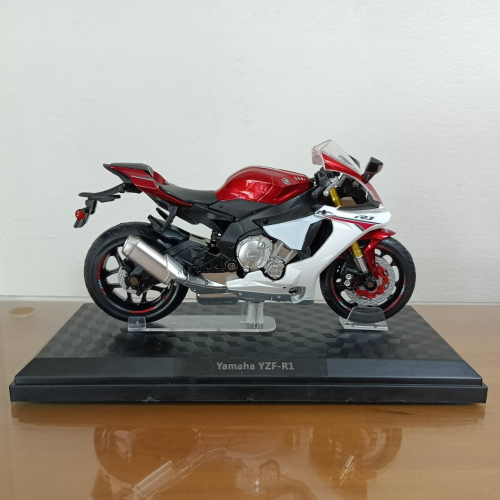 全新盒装現貨~1:12~山葉 YAMAHA YZF-R1 紅色 模型車 玩具 兒童 收藏 重機 摩托車 交通模型