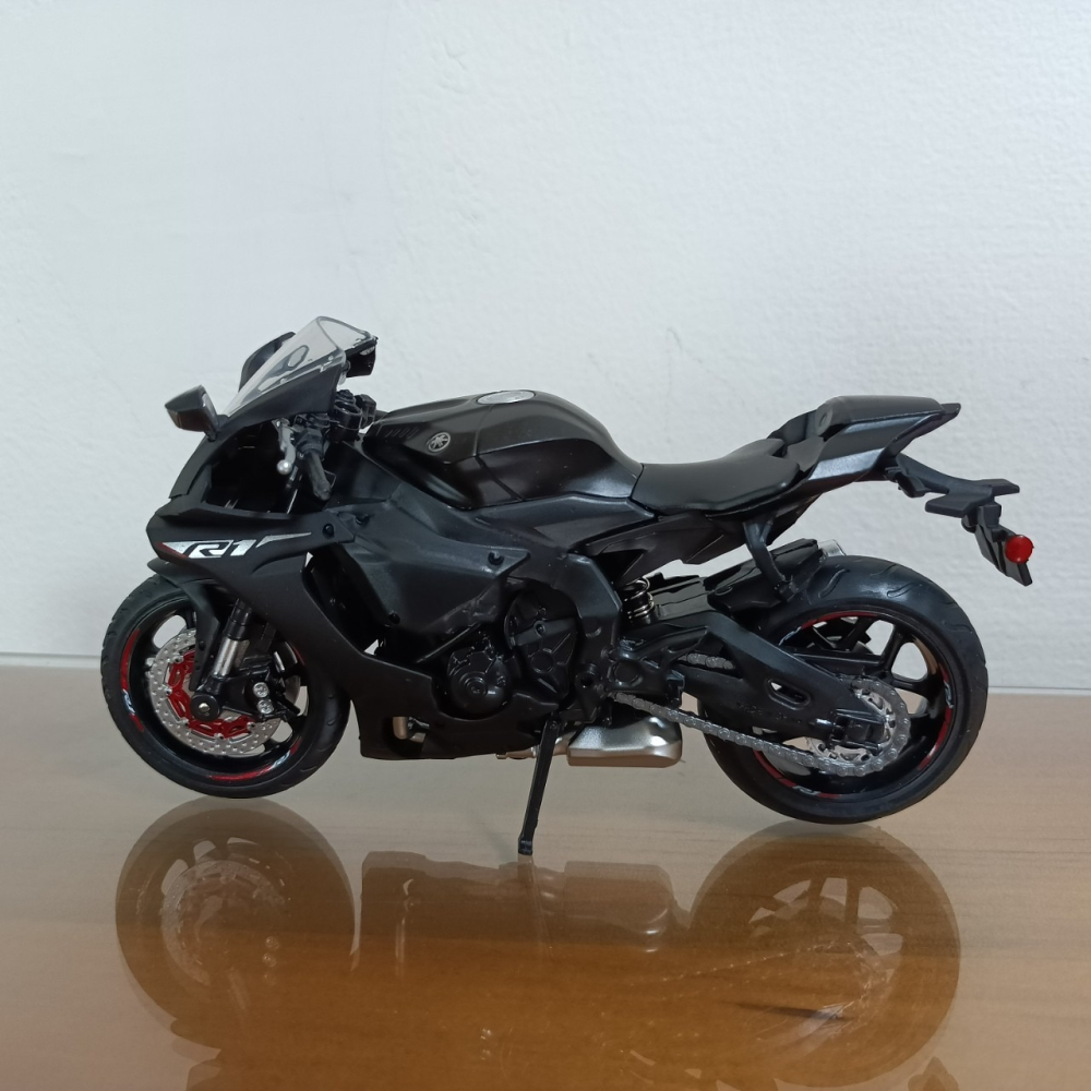 全新盒装現貨~1:12~山葉 YAMAHA YZF-R1 黑色  模型車 玩具 兒童 收藏 重機 摩托車 交通模型-細節圖2