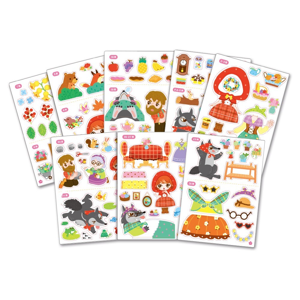 經典童話遊戲貼紙書-小紅帽-細節圖3