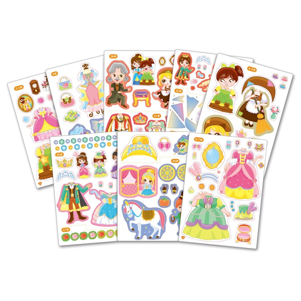經典童話遊戲貼紙書-灰姑娘-細節圖3