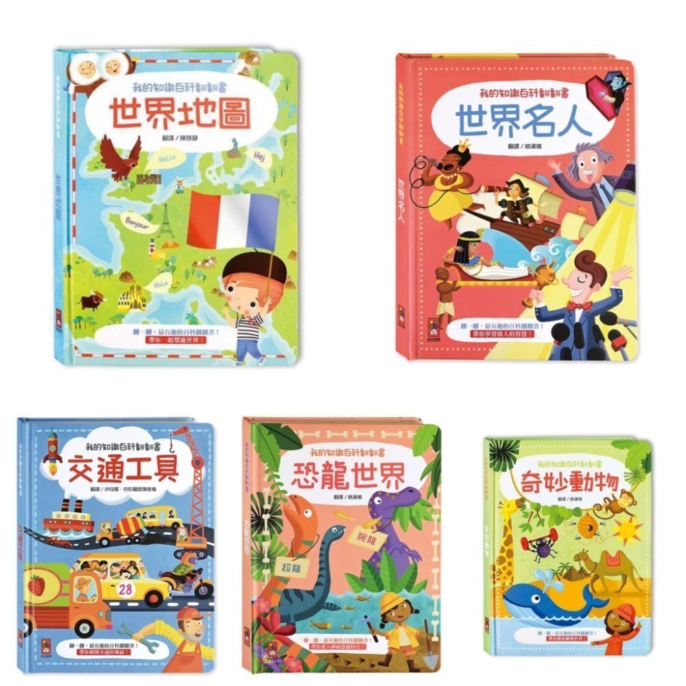 我的知識百科翻翻書-有五款（交通/動物/世界名人/恐龍/世界地圖）-規格圖6